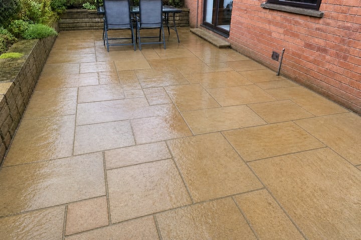 Patio after the clean