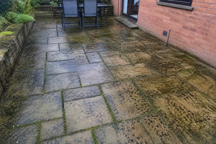 Patio before the clean